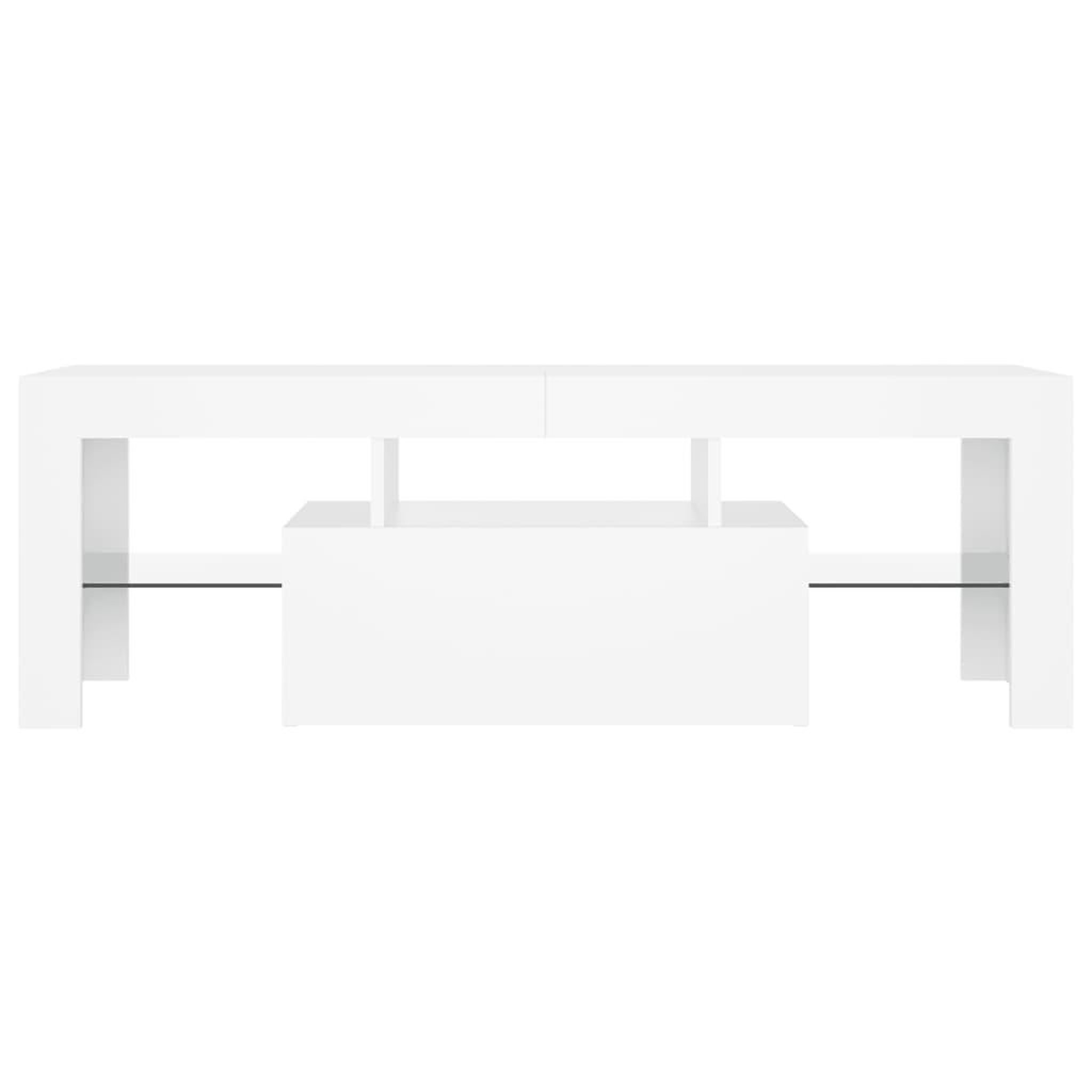 Voir la diapositive 5 : VIDAXL Meuble TV avec lumieres LED Blanc 120x35x40 cm