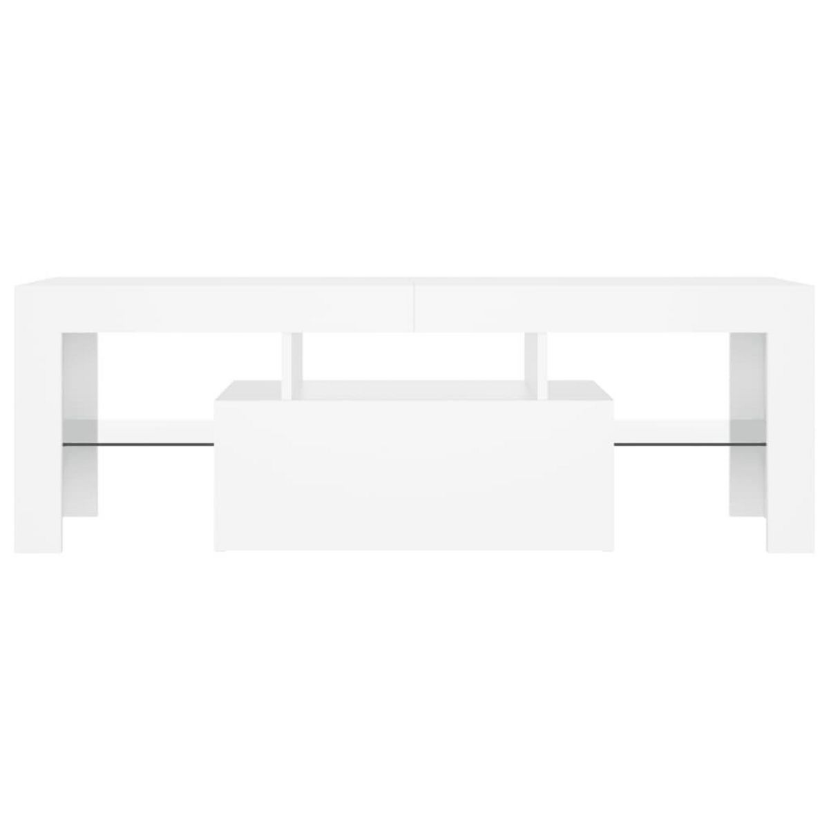 VIDAXL Meuble TV avec lumieres LED Blanc 120x35x40 cm