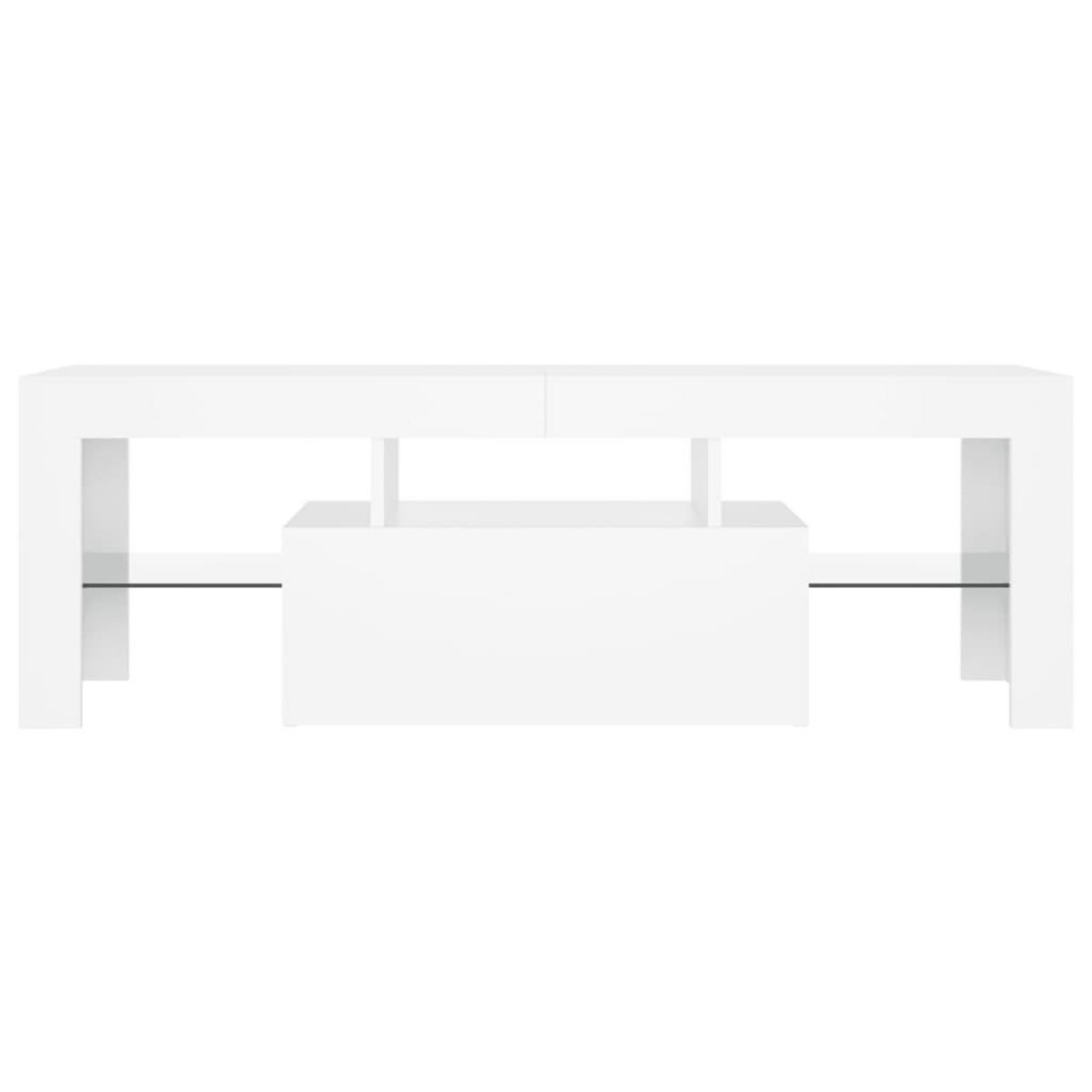 VIDAXL Meuble TV avec lumieres LED Blanc 120x35x40 cm