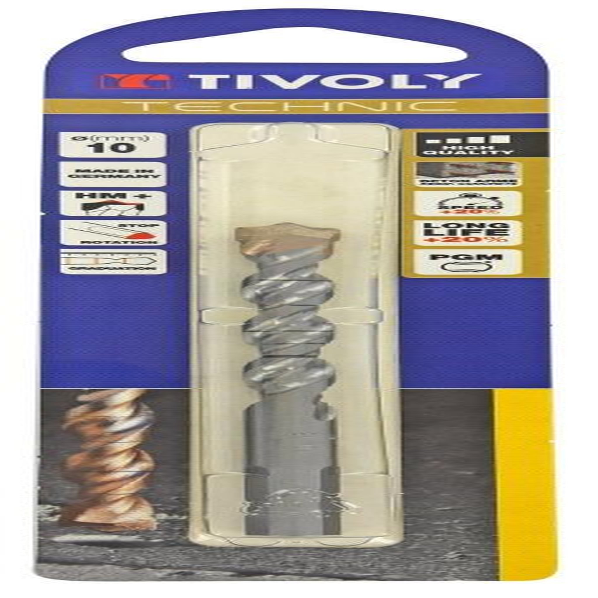 TIVOLY Foret à béton TIVOLY, diam. 10 x 22,5 cm