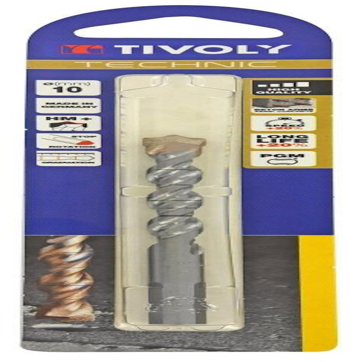 TIVOLY Foret à béton TIVOLY, diam. 10 x 22,5 cm