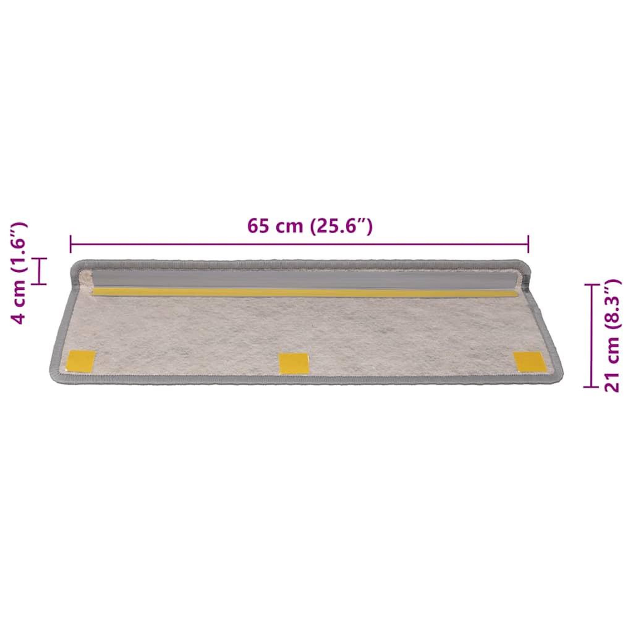 Voir la diapositive 6 : VIDAXL Tapis d'escalier autocollants 30 pcs 65x21x4 cm argente