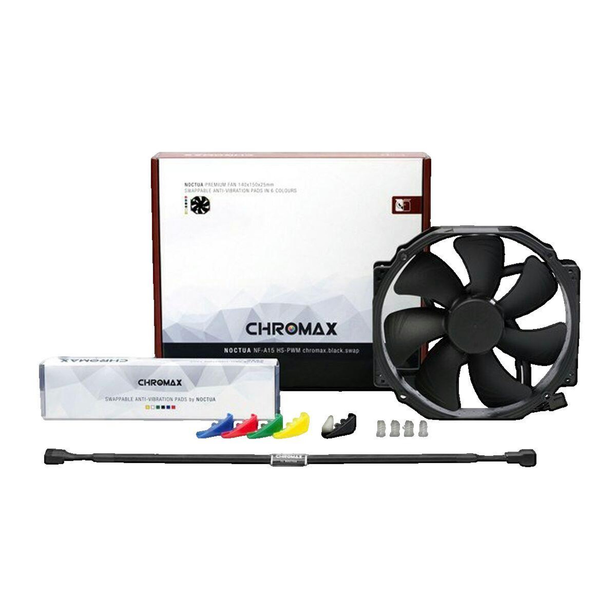 Voir la diapositive 3 : Noctua Ventilateur Noctua NF-A15 HS-PWM chromax.black.swap