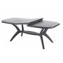 Voir la diapositive 2 : GROSFILLEX Table de jardin extensible 165/220x100cm résine gris anthracite IBIZA