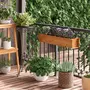 OUTSUNNY Jardinière suspendue pour fleurs plantes - balconnière - crochets, système d'irrigation intégrés - bois sapin pré-huilé
