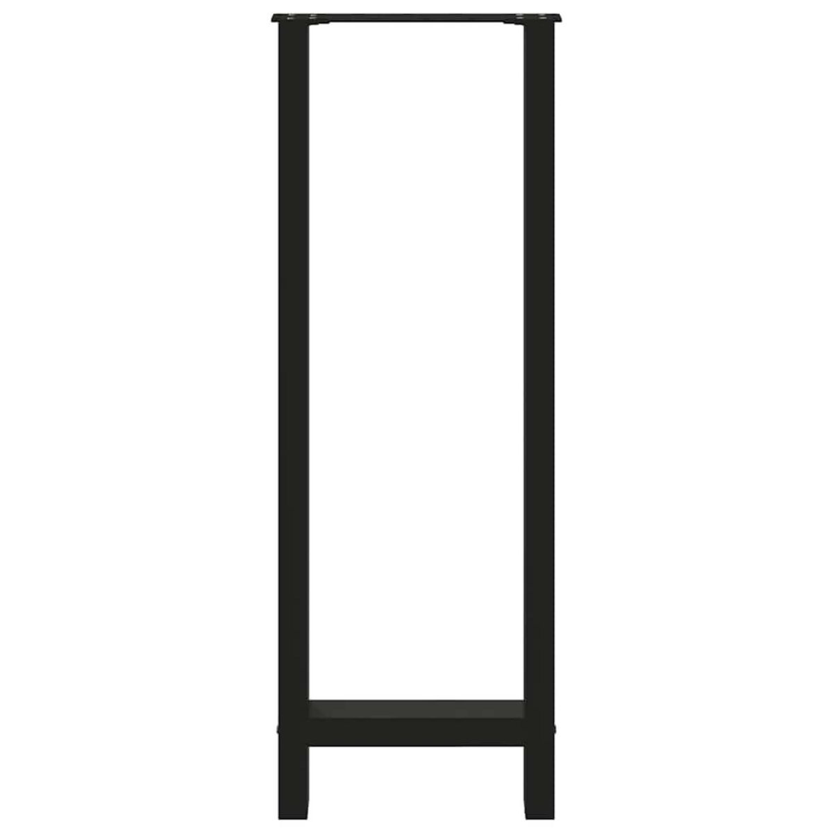 VIDAXL Pieds de table basse noir 2 pcs 40x(110-111) cm acier