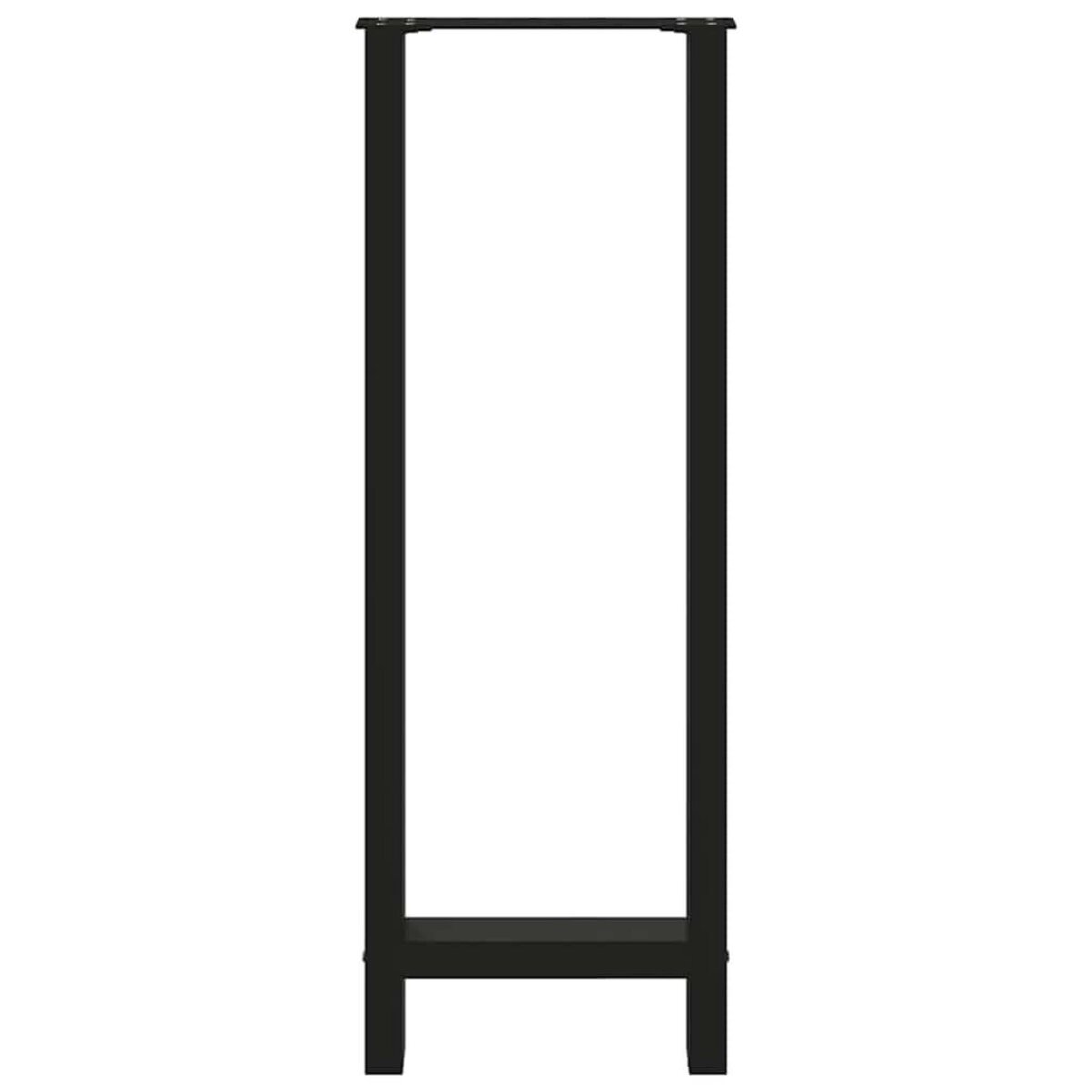 VIDAXL Pieds de table basse noir 2 pcs 40x(110-111) cm acier