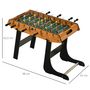 Voir la diapositive 3 : HOMCOM Baby-foot table de Babyfoot pliable dim. 98L x 42l x 62H cm 2 balles fournies MDF imitation bois et noir