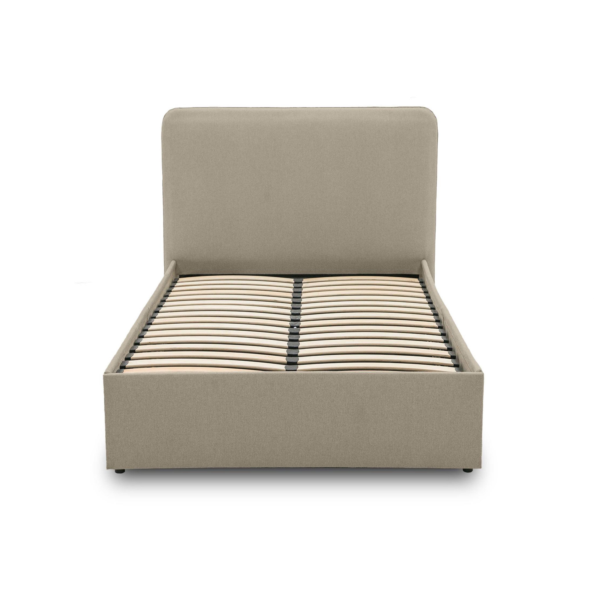 Voir la diapositive 5 : BEST MOBILIER Goyave - lit coffre - 140x190 - en tissu - sommier inclus