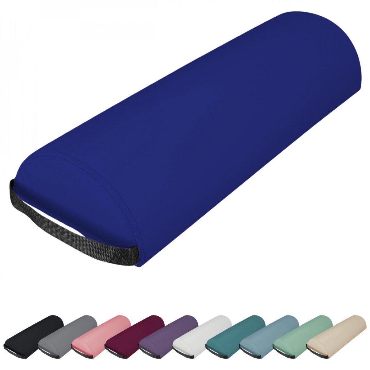 VIVEZEN Traversin, coussin demi-rond 66 cm x 22 cm x 12 cm pour table de massage