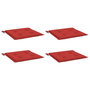 Voir la diapositive 3 : VIDAXL Coussins de chaise jardin lot de 4 rouge 50x50x4cm tissu oxford