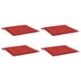 Voir la diapositive 3 : VIDAXL Coussins de chaise jardin lot de 4 rouge 50x50x4cm tissu oxford