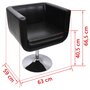 VIDAXL Chaise de bar 2 pcs Cuir artificiel Noir