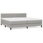 Voir la diapositive 2 : VIDAXL Sommier a lattes de lit avec matelas Gris clair 200x200cm Tissu