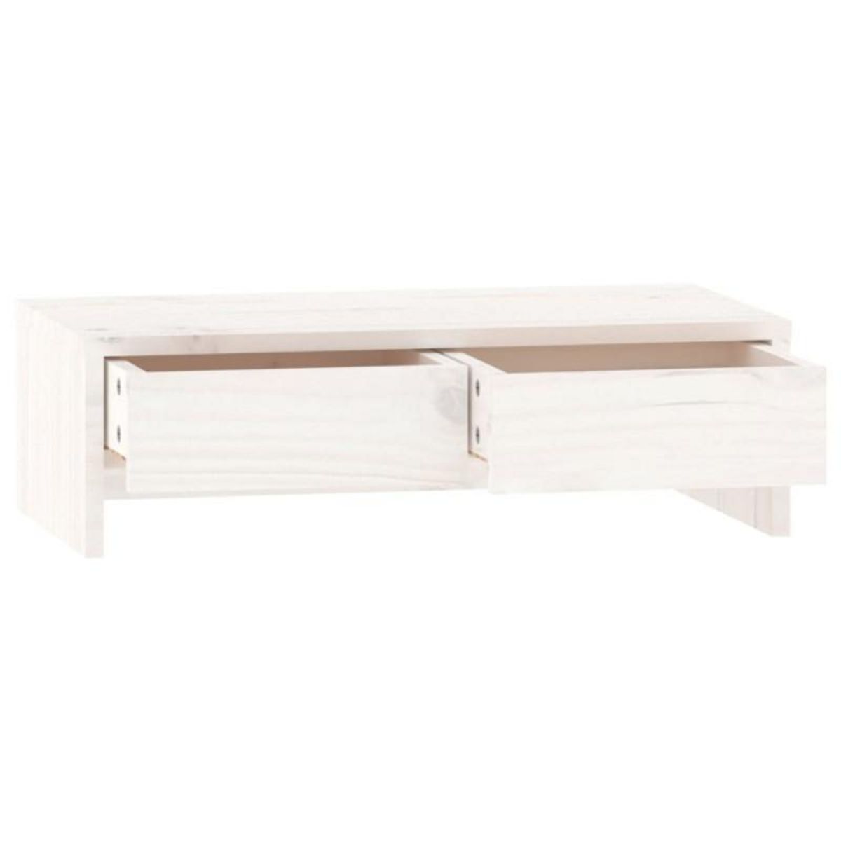 VIDAXL Support de moniteur Blanc 50x27x15 cm Bois de pin solide