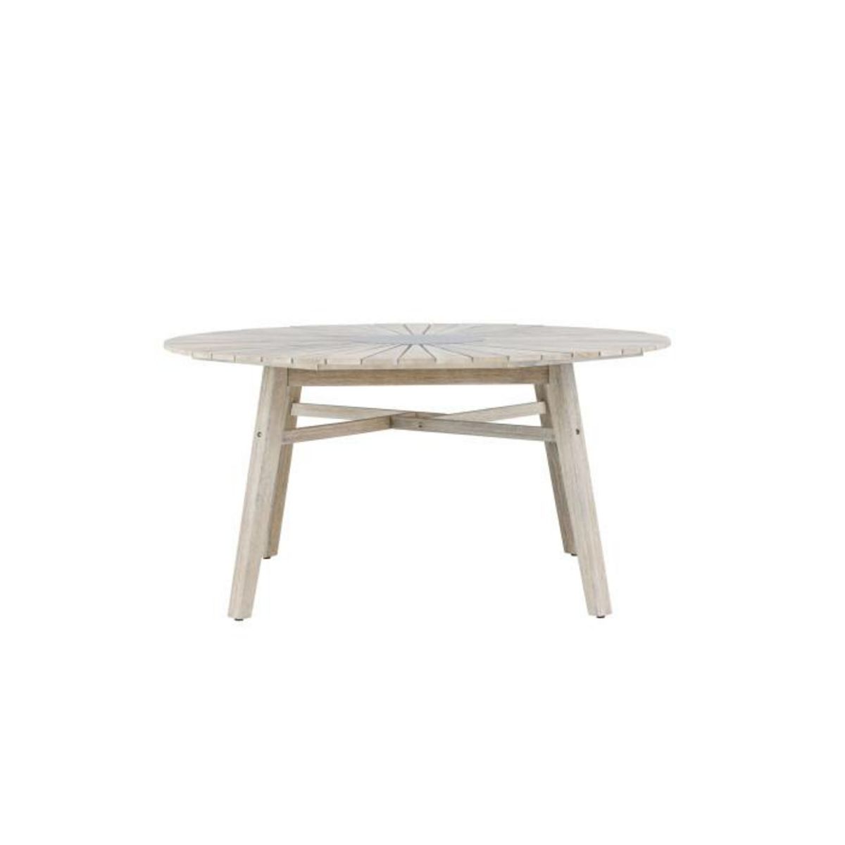 Paris Prix Table de Jardin Ronde en Bois  Rives  150cm Gris Clair