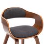 Voir la diapositive 5 : VIDAXL Chaise de salle a manger Gris fonce Tissu et bois courbe