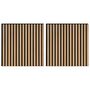 Voir la diapositive 2 : VIDAXL Panneaux muraux acoustiques 2pcs lattes 60,5x60cm placage chene