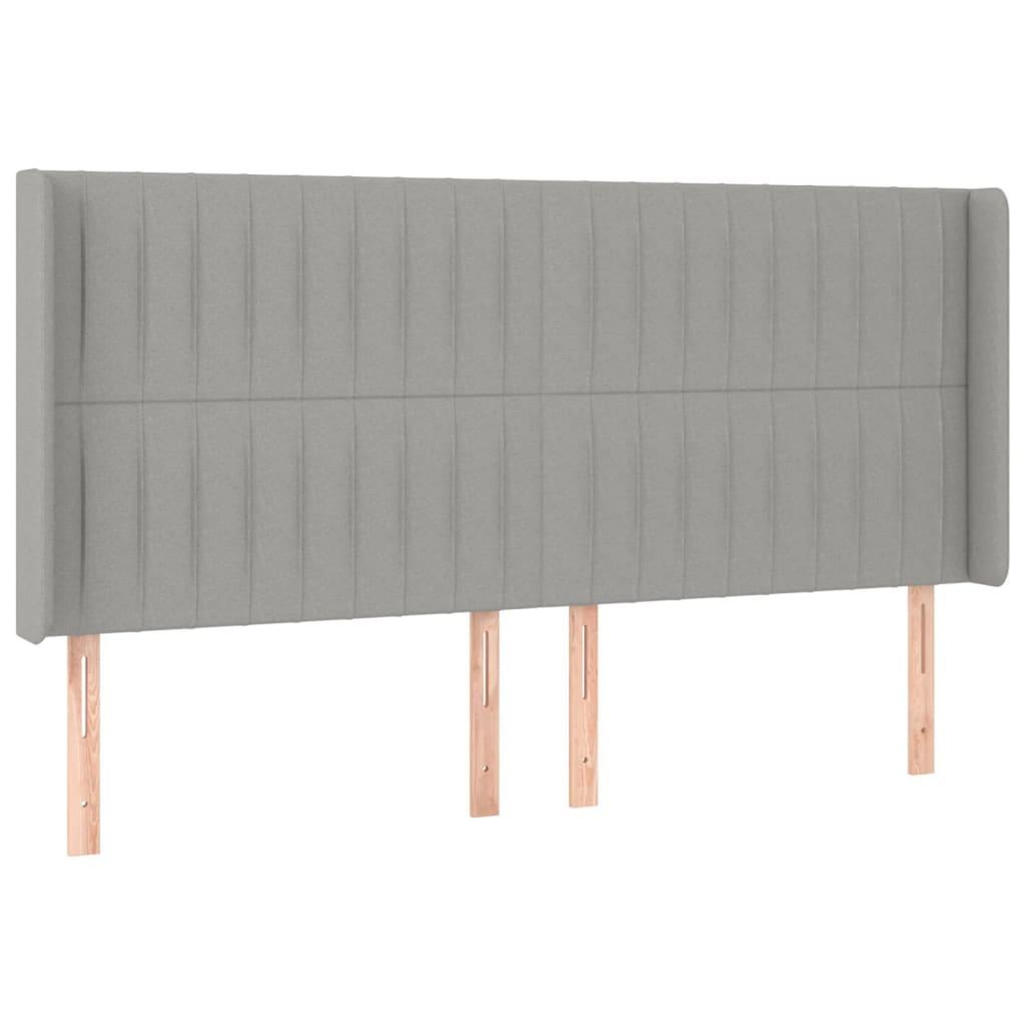 Voir la diapositive 3 : VIDAXL Tete de lit a LED Gris clair 203x16x118/128 cm Tissu
