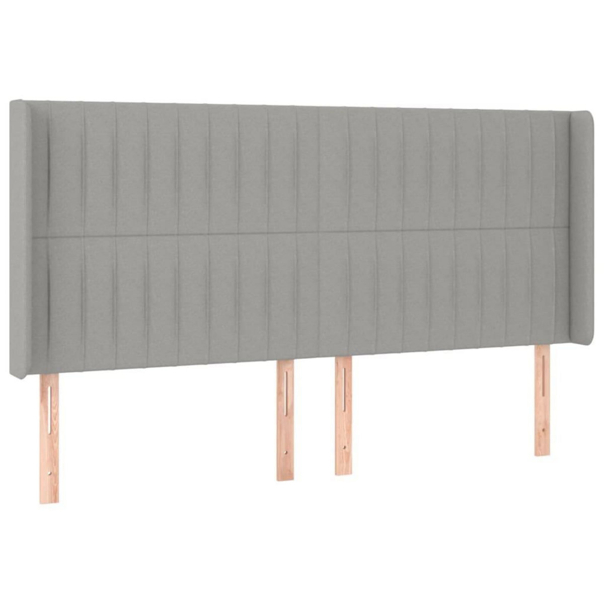 VIDAXL Tete de lit a LED Gris clair 203x16x118/128 cm Tissu