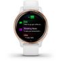 Voir la diapositive 4 : GARMIN Montre sport Venu 2S Rose Gold avec bracelet blanc