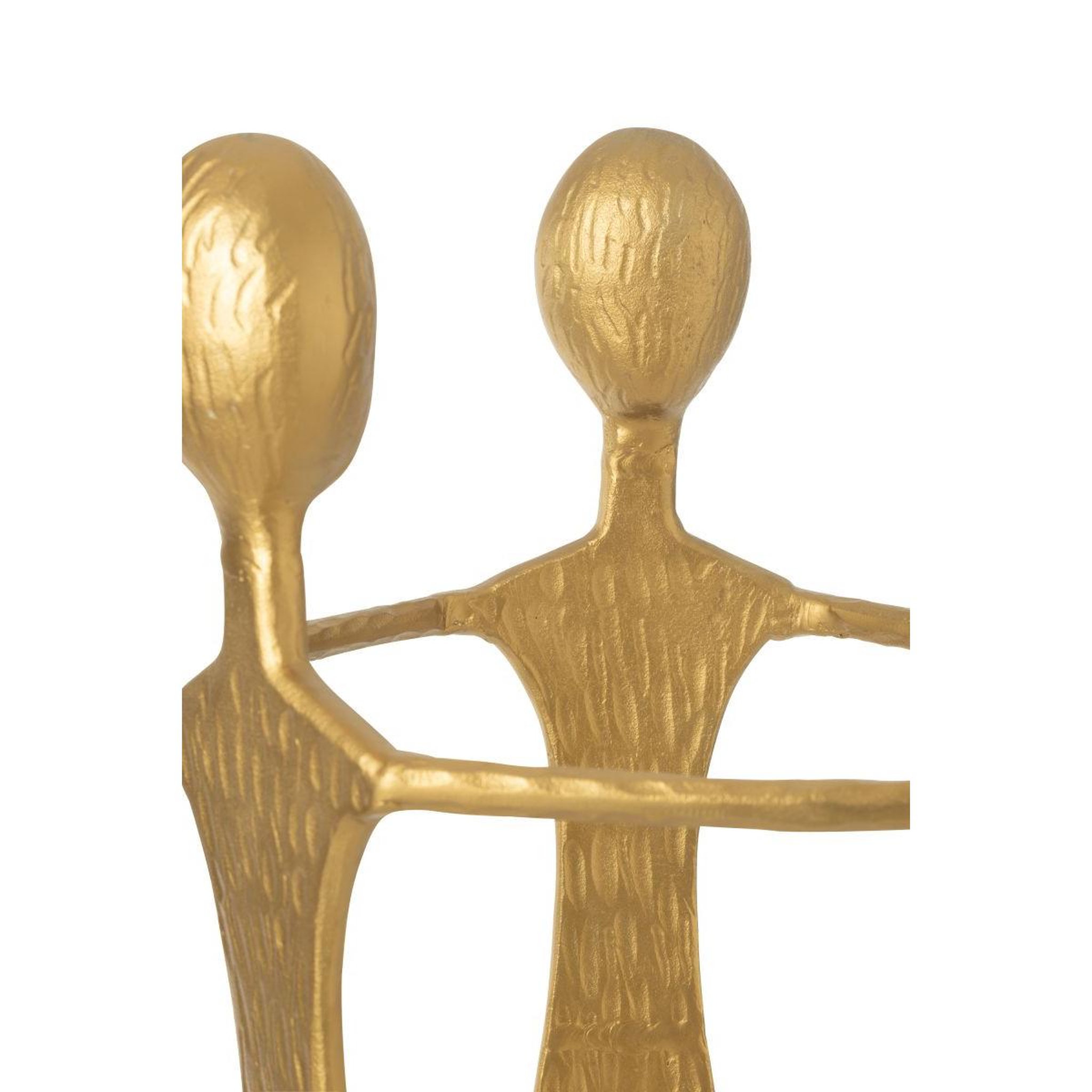Voir la diapositive 3 : J-LINE Statue Figurine en Métal  3 Men  150cm Doré