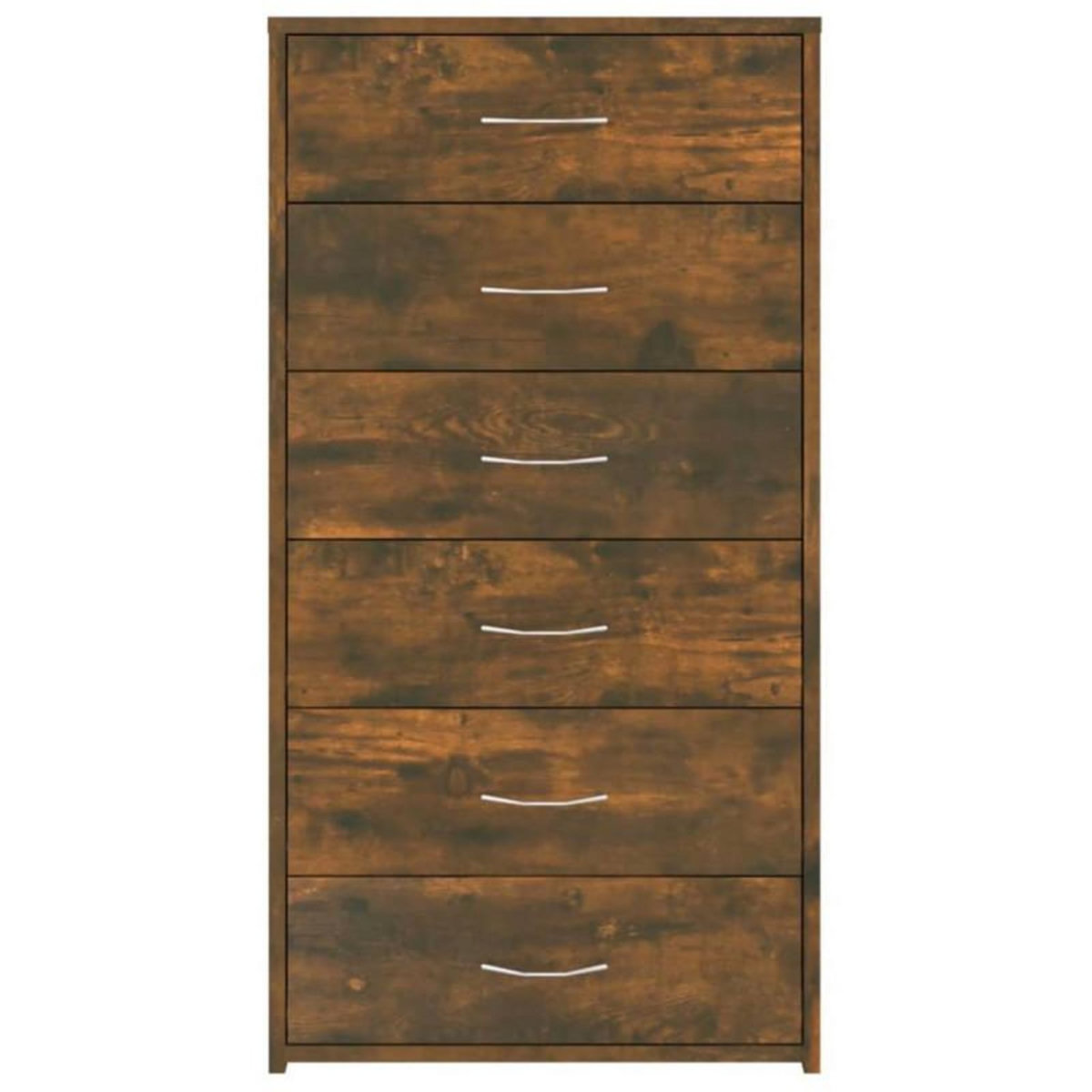 VIDAXL Buffet avec 6 tiroirs Chêne fumé 50x34x96 cm Bois d ingénierie