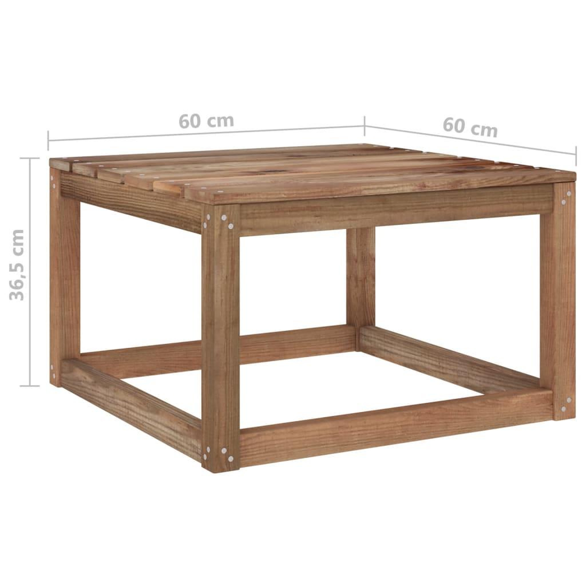 Voir la diapositive 6 : VIDAXL Salon de jardin 2 pcs Marron Bois de pin impregne