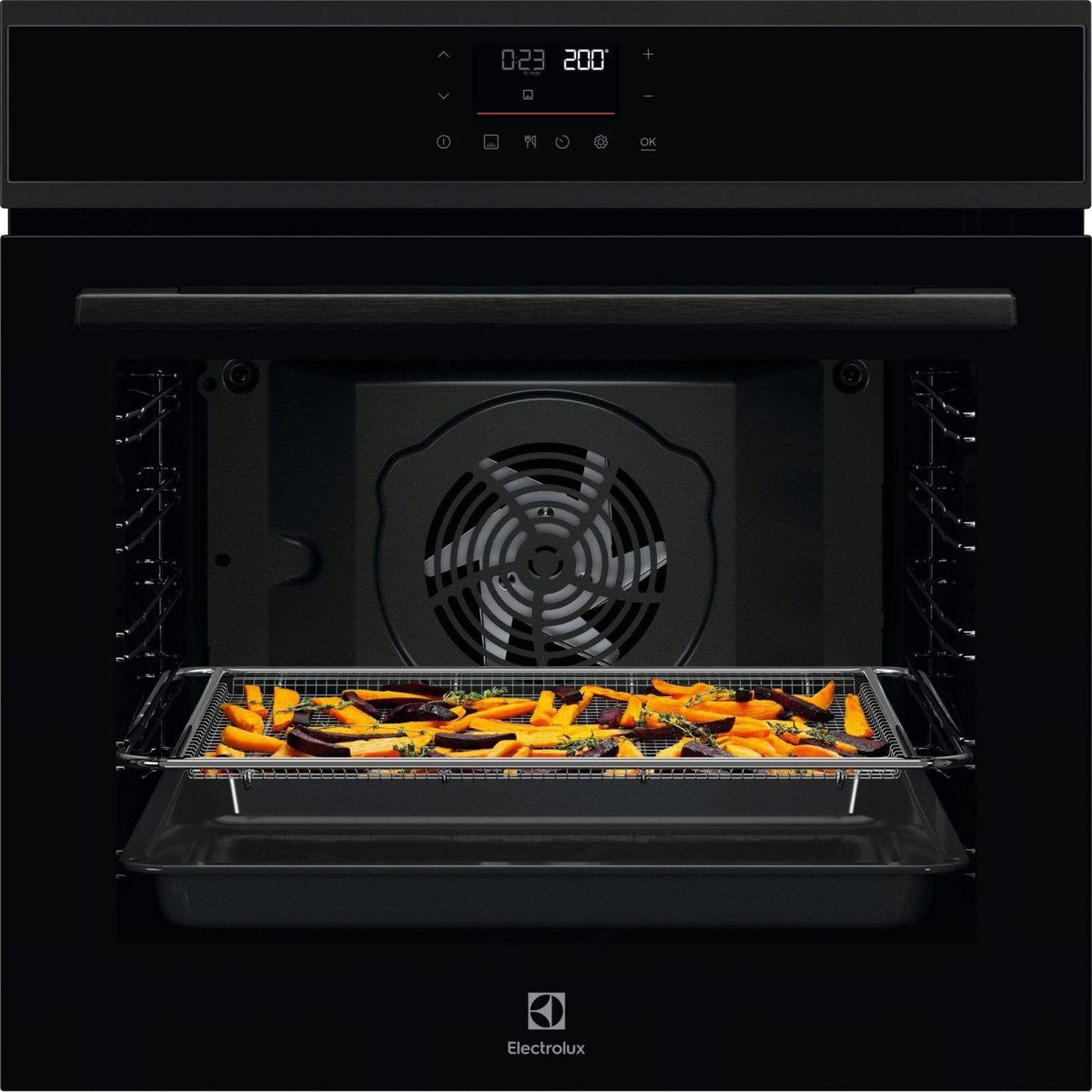 ELECTROLUX Four encastrable eom7p10h - pyrolyse - chaleur pulsée - écran tactile - rails télescopiques