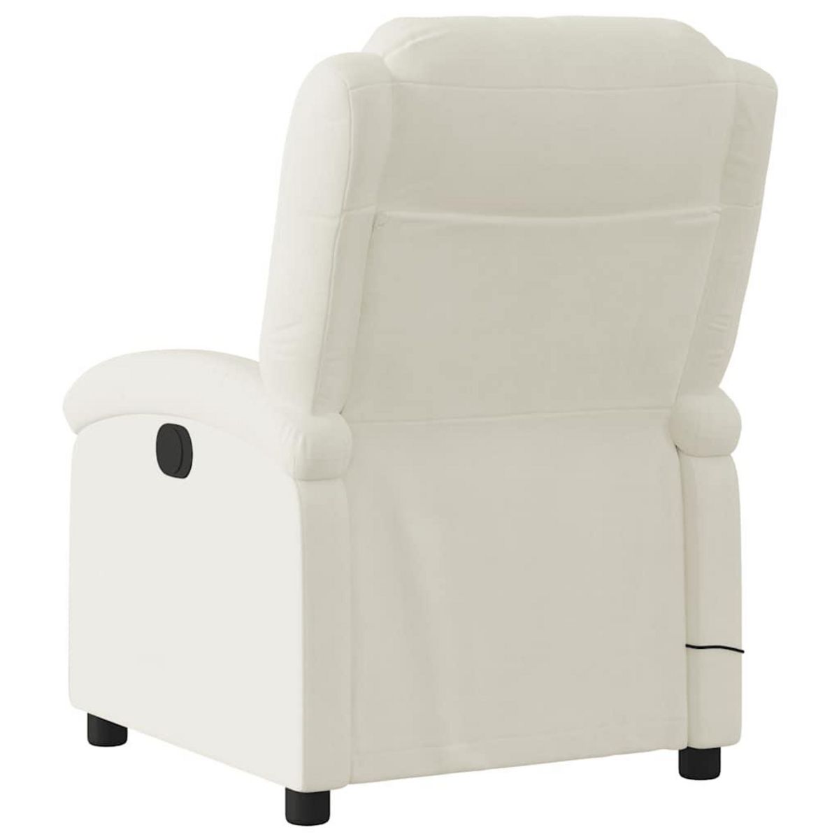 VIDAXL Fauteuil inclinable de massage electrique creme velours