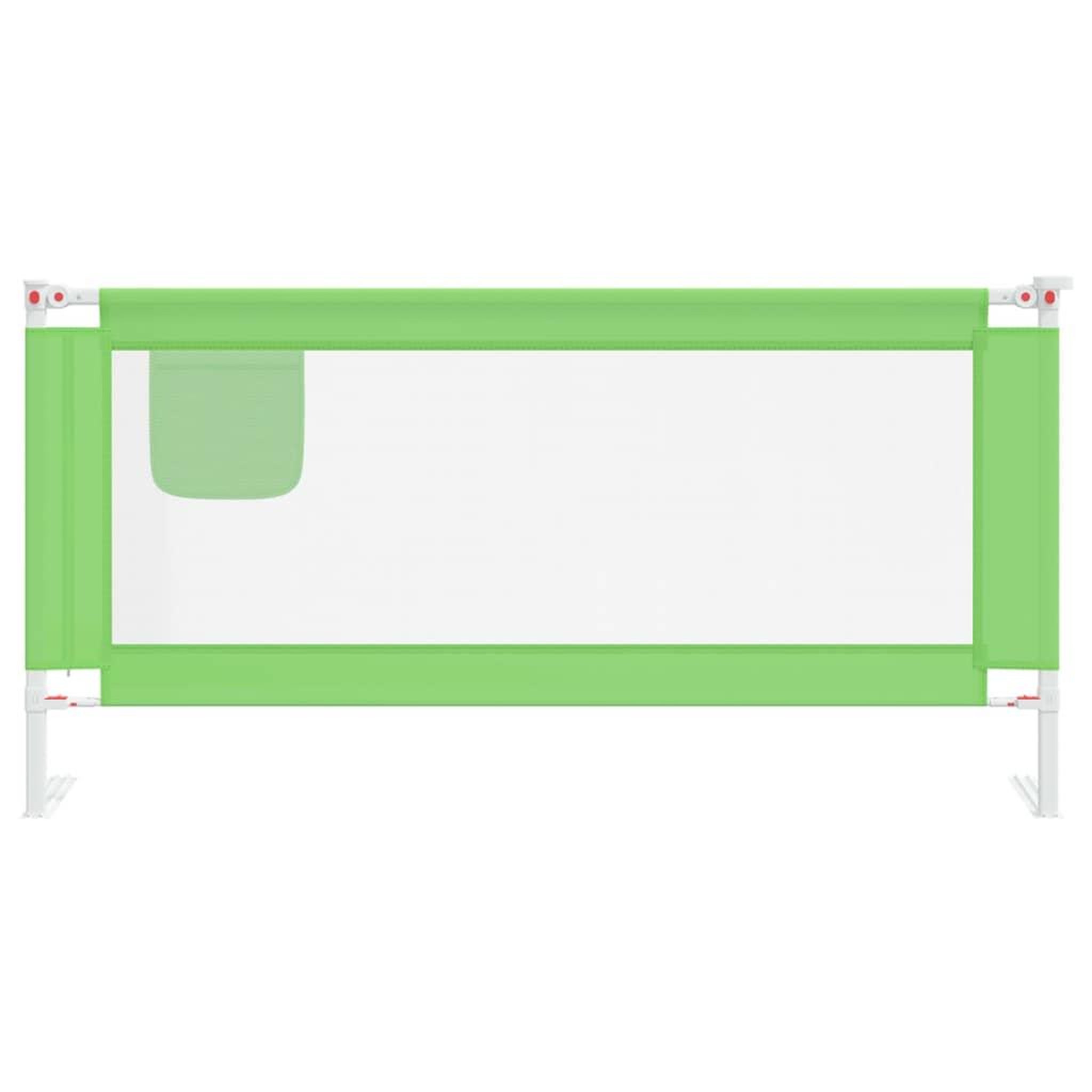 Voir la diapositive 3 : VIDAXL Barriere de securite de lit d'enfant Vert 180x25 cm Tissu