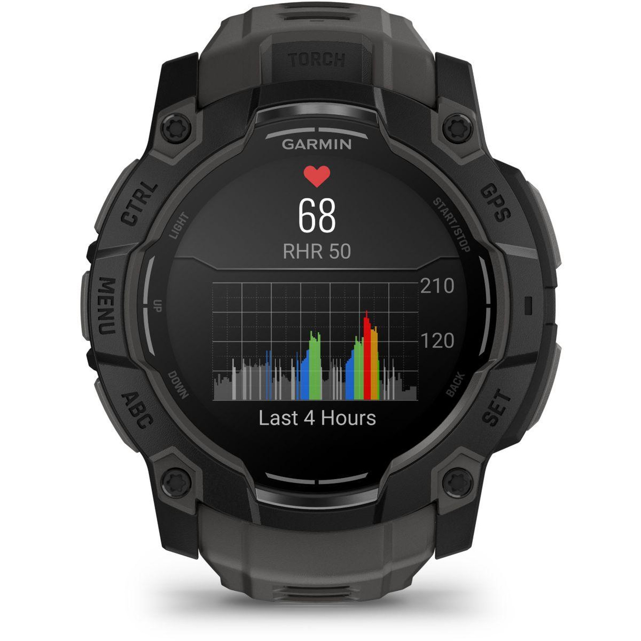 Voir la diapositive 5 : GARMIN Montre sport Instinct3 Amoled 50mm Noir Bracelet gris