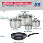 Voir la diapositive 2 : ELO Ensemble de 1 Poêle de cuisson 28 cm et 4 faitouts 12, 14, 20 et 24 cm Elo Prima Brillant
