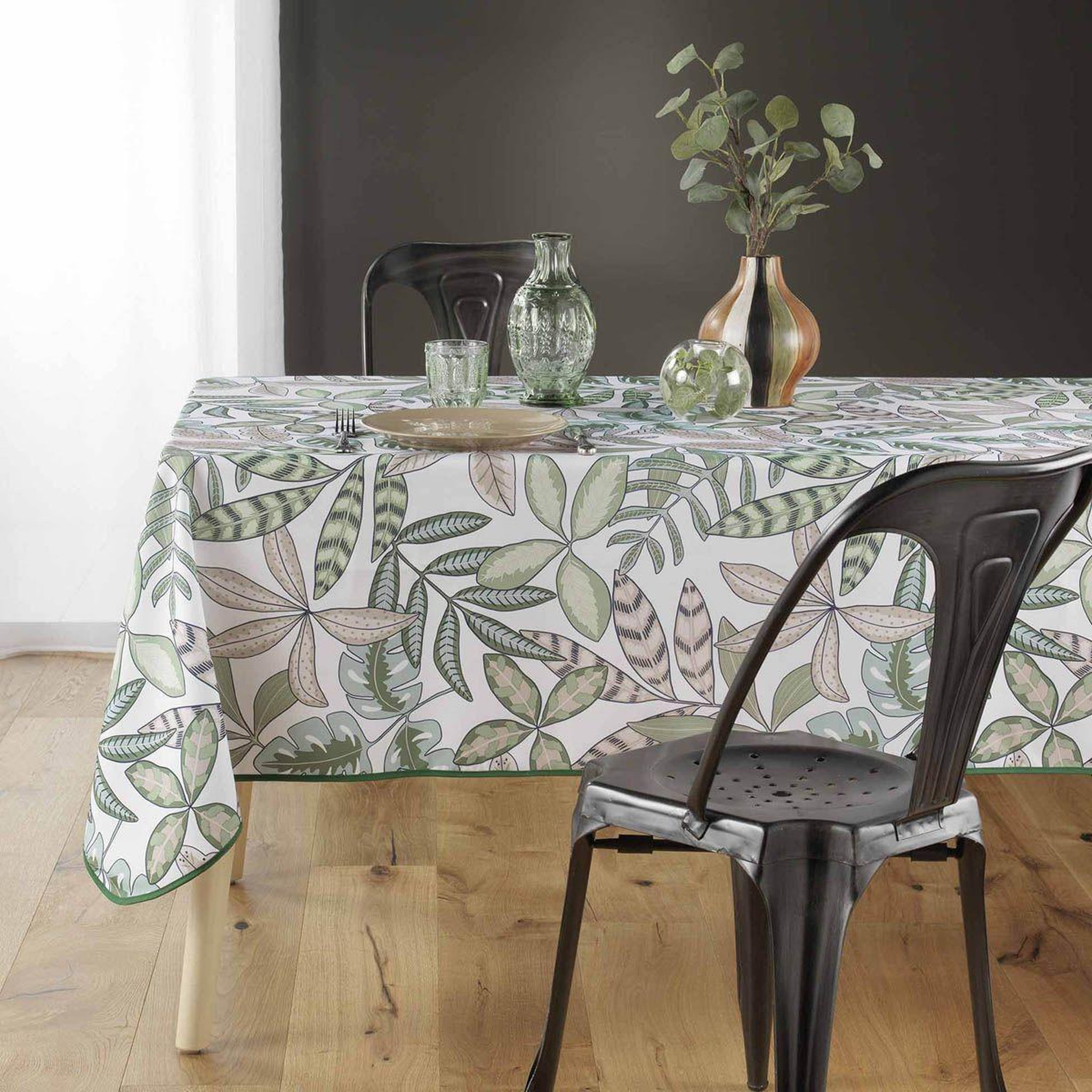 Voir la diapositive 3 : Douceur d'Intérieur Nappe imprimé  beautaline  150x240cm vert