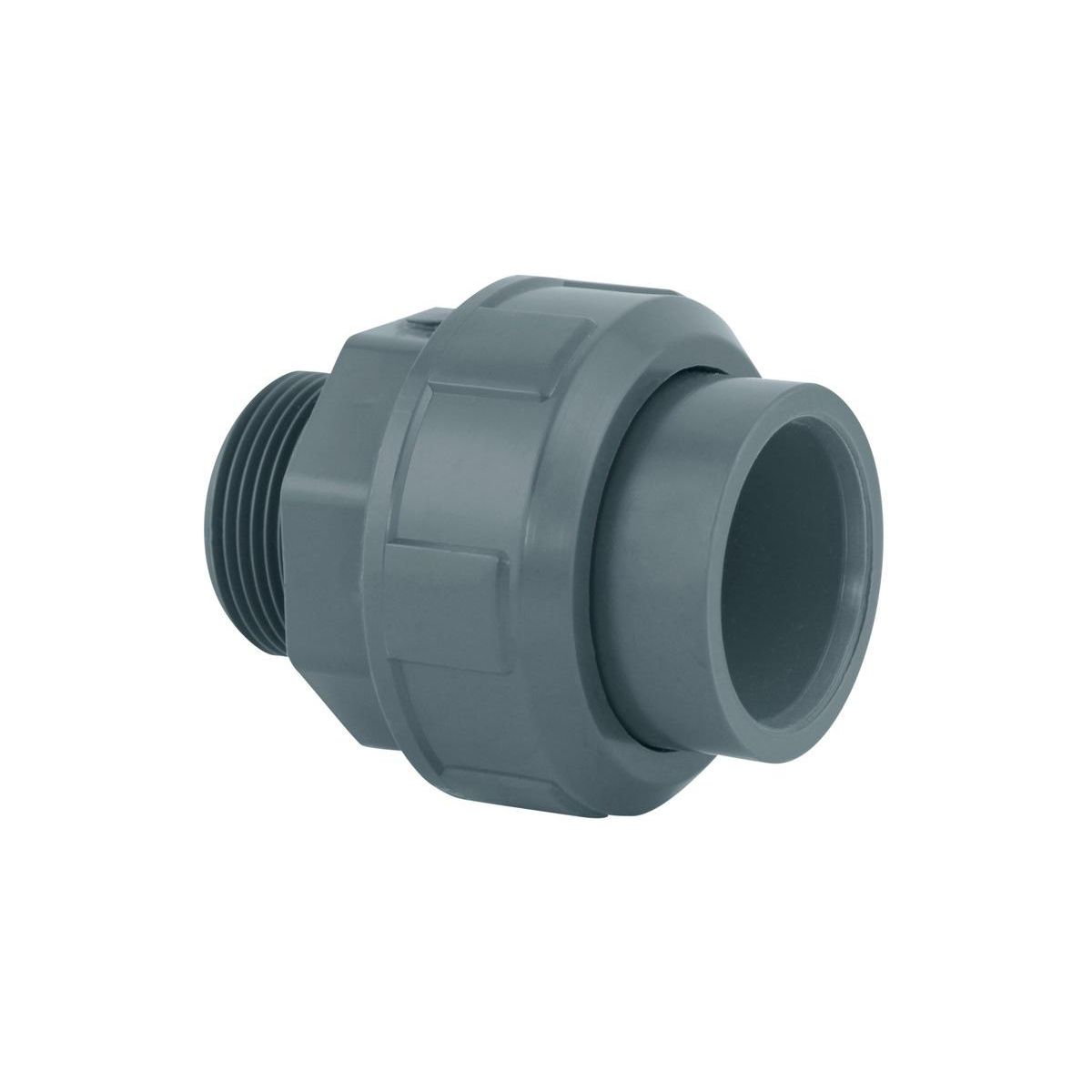 JARDIDECO Manchon union 3 pièces PVC pression femelle/fileté 50 x 2  - Fitt