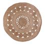 Voir la diapositive 2 : Tapis déco rond en jute ajouré 90 cm