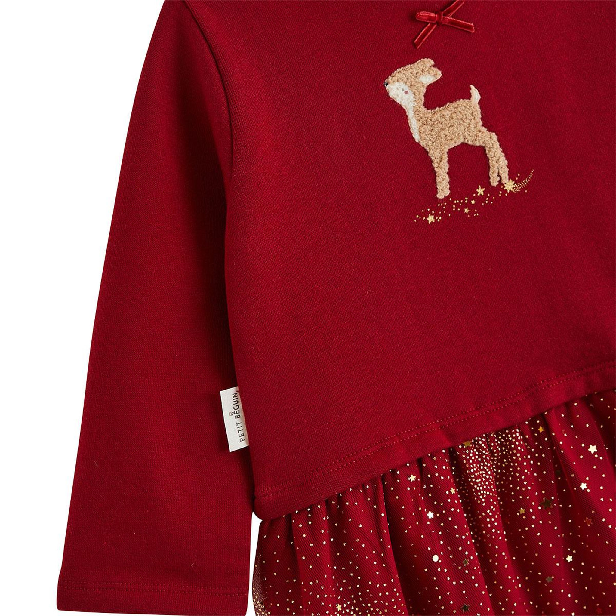 Voir la diapositive 3 : PETIT BEGUIN Robe bébé en molleton et tulle Grace