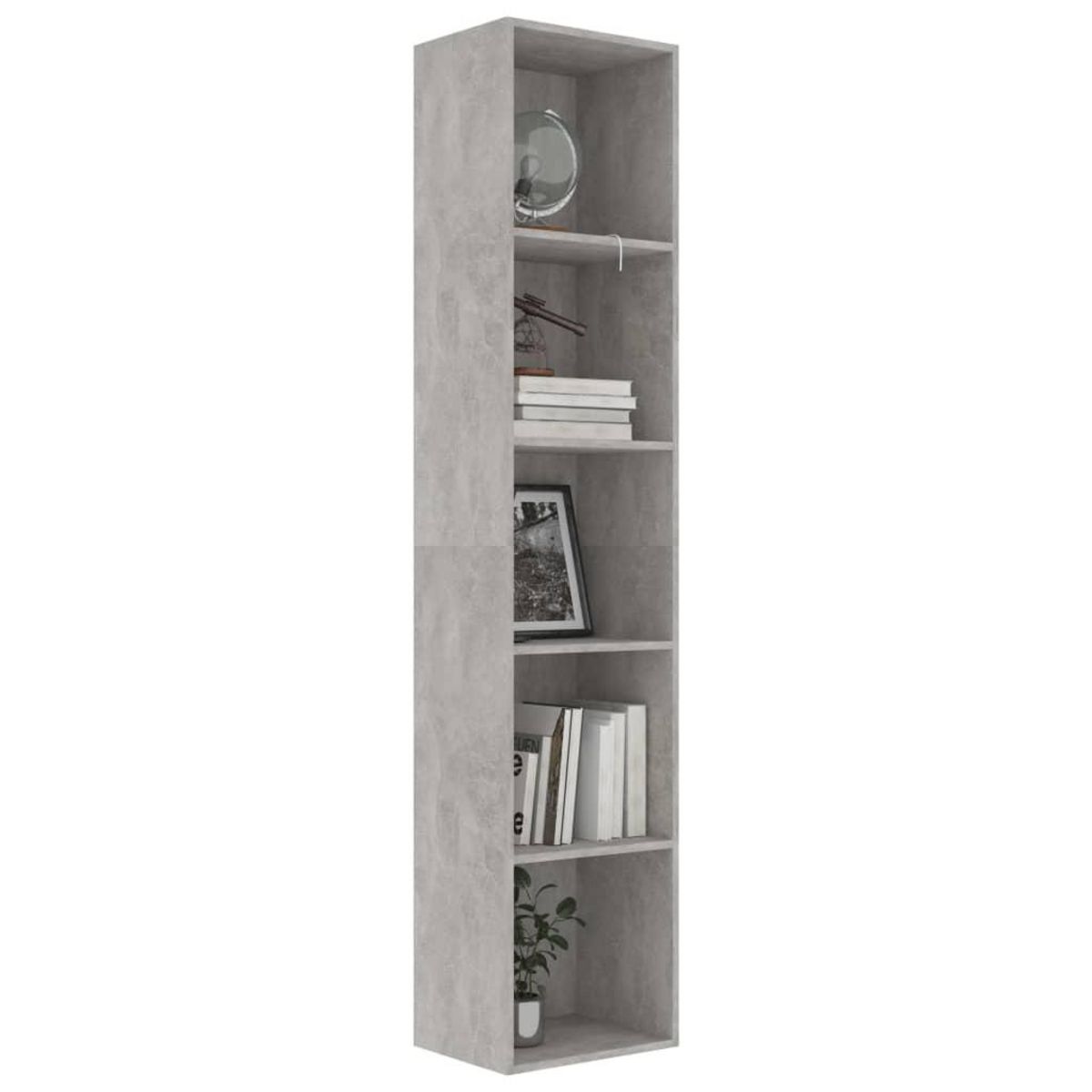 VIDAXL Bibliotheque Gris beton 40x30x189 cm Bois d'ingenierie