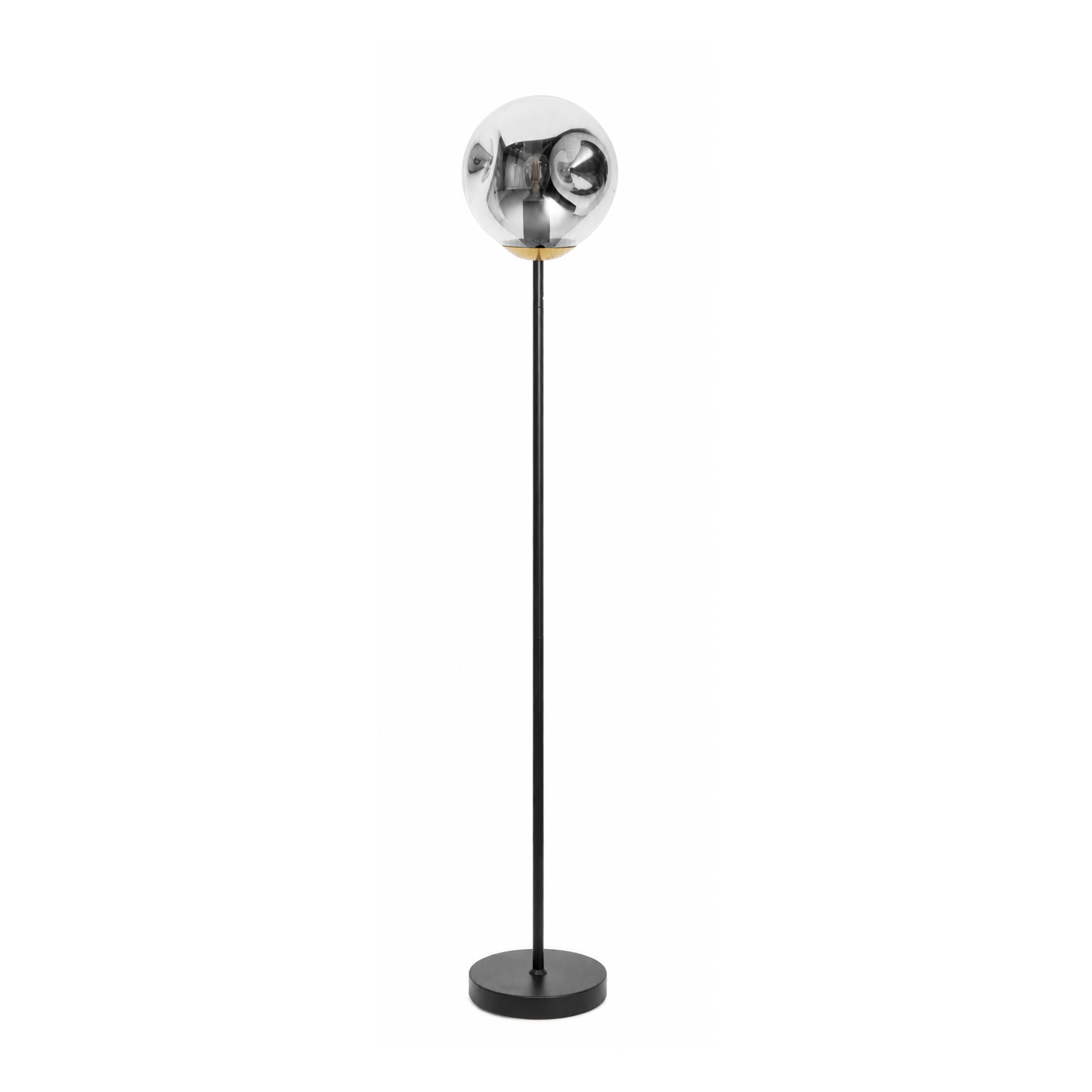 MAISON PAVANE Lampadaire chrome en verre et métal -Brume