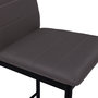 Voir la diapositive 6 : ID MARKET Lot de 4 tabourets ROMANE en PVC gris design contemporain chaises de bar rembourrées