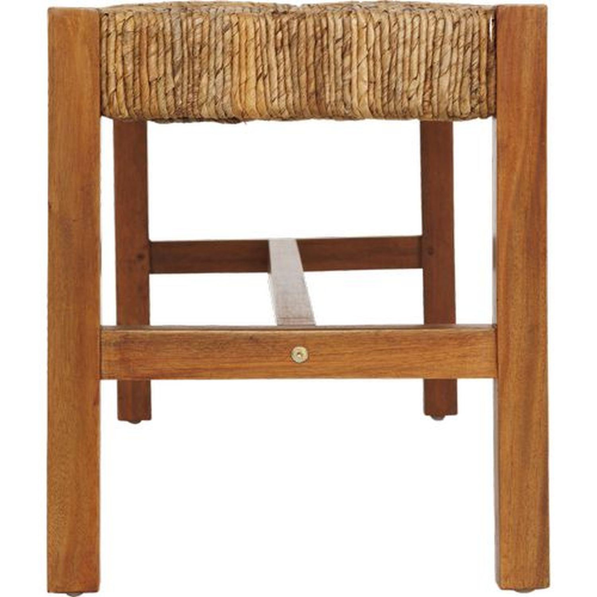 Voir la diapositive 4 : ATMOSPHERA Banc 2 places avec assise tressée en bois sidoan - marron