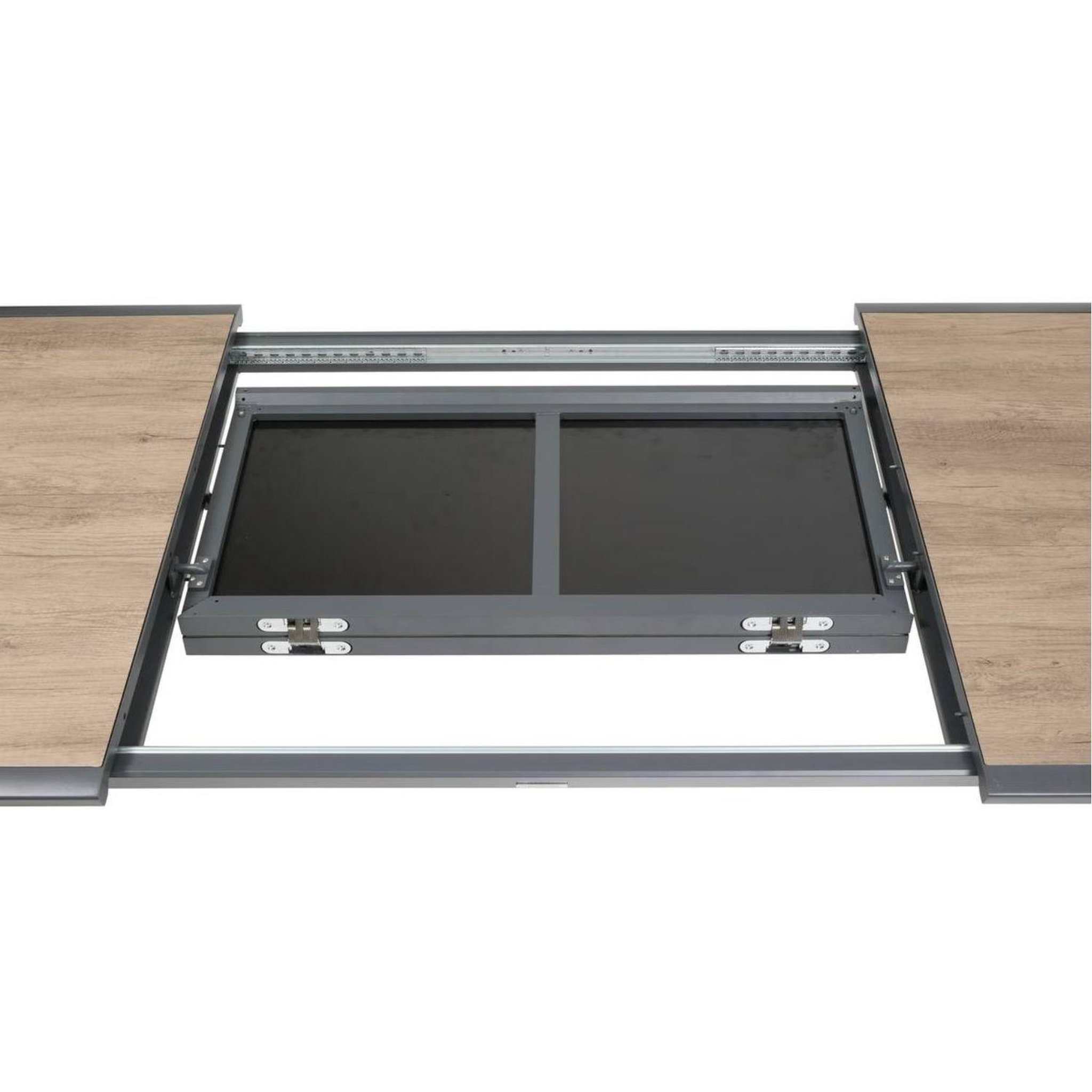 Voir la diapositive 6 : HESPERIDE Table de jardin extensible en aluminium effet bois 10 places PAVANE