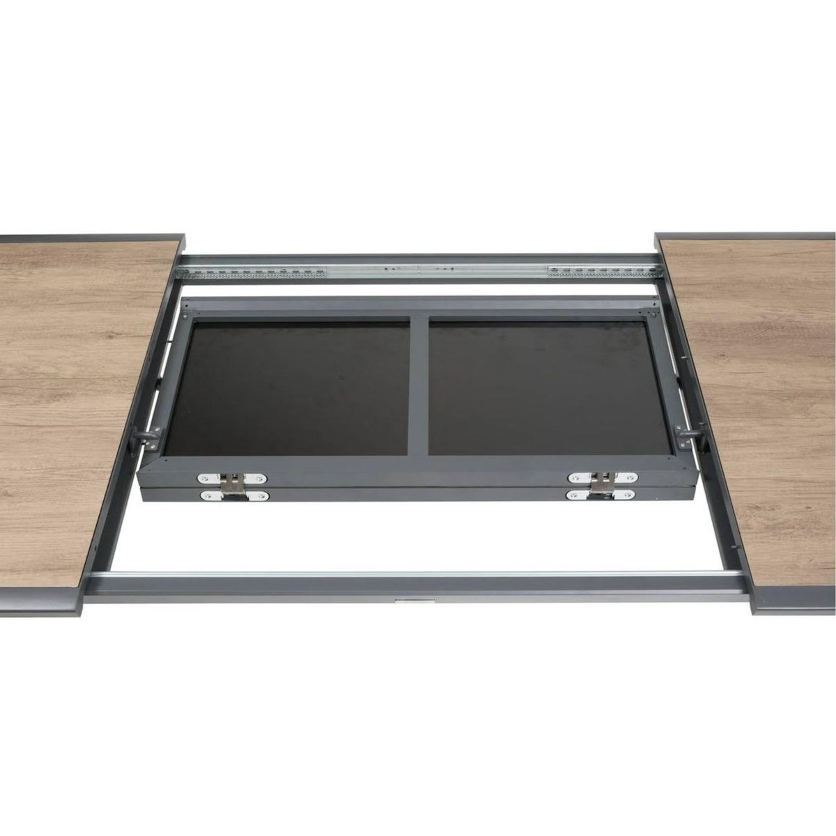 HESPERIDE Table de jardin extensible en aluminium effet bois 10 places PAVANE