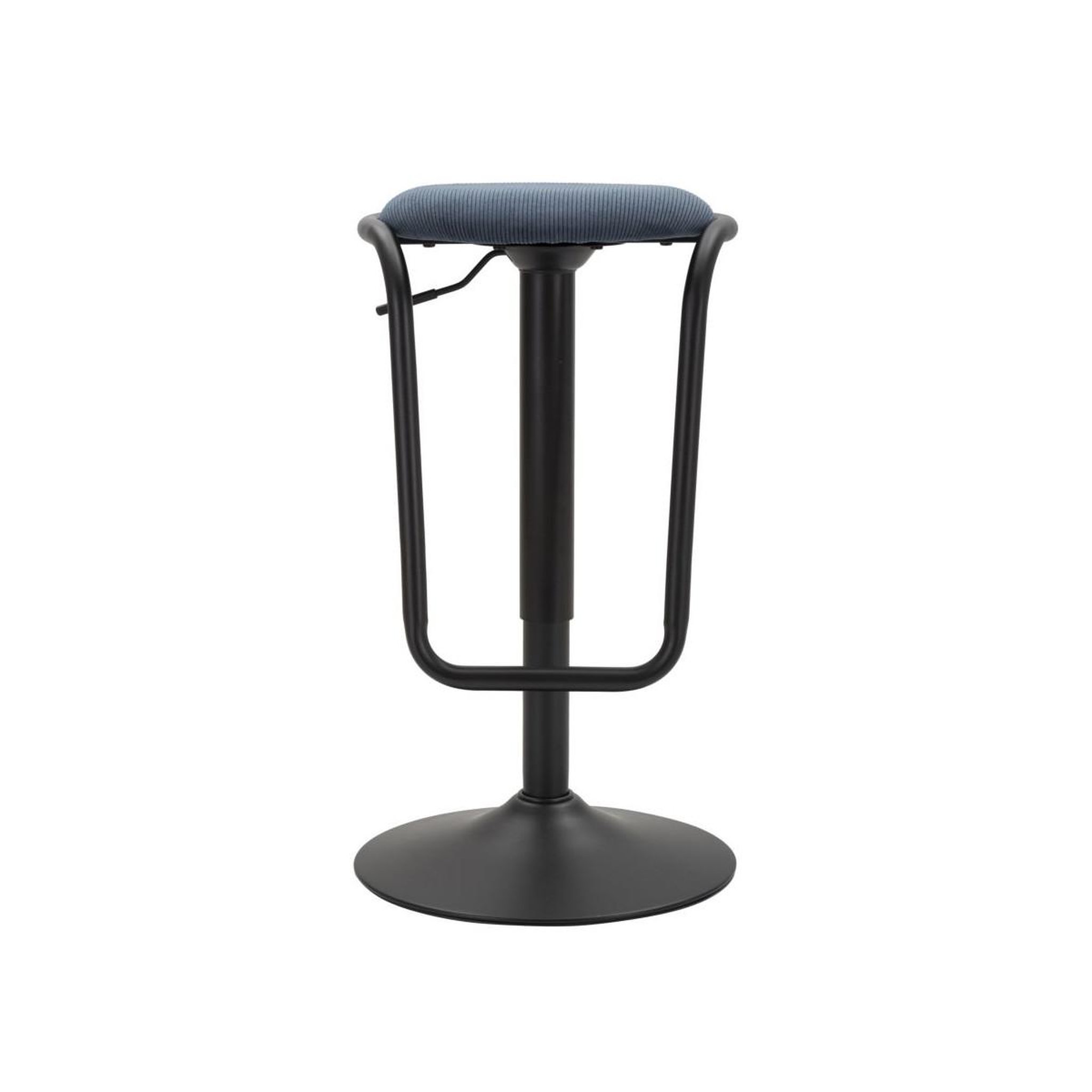 Voir la diapositive 2 : Paris Prix Tabouret de bar réglable en tissu  destiny  61-83cm noir & bleu