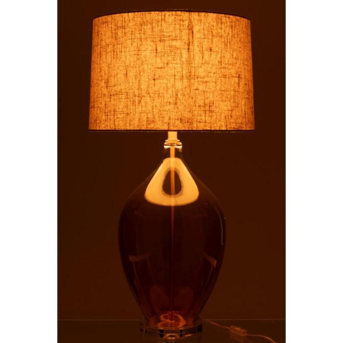 Paris Prix Lampe à Poser en Verre  Sharlene  85cm Ambre