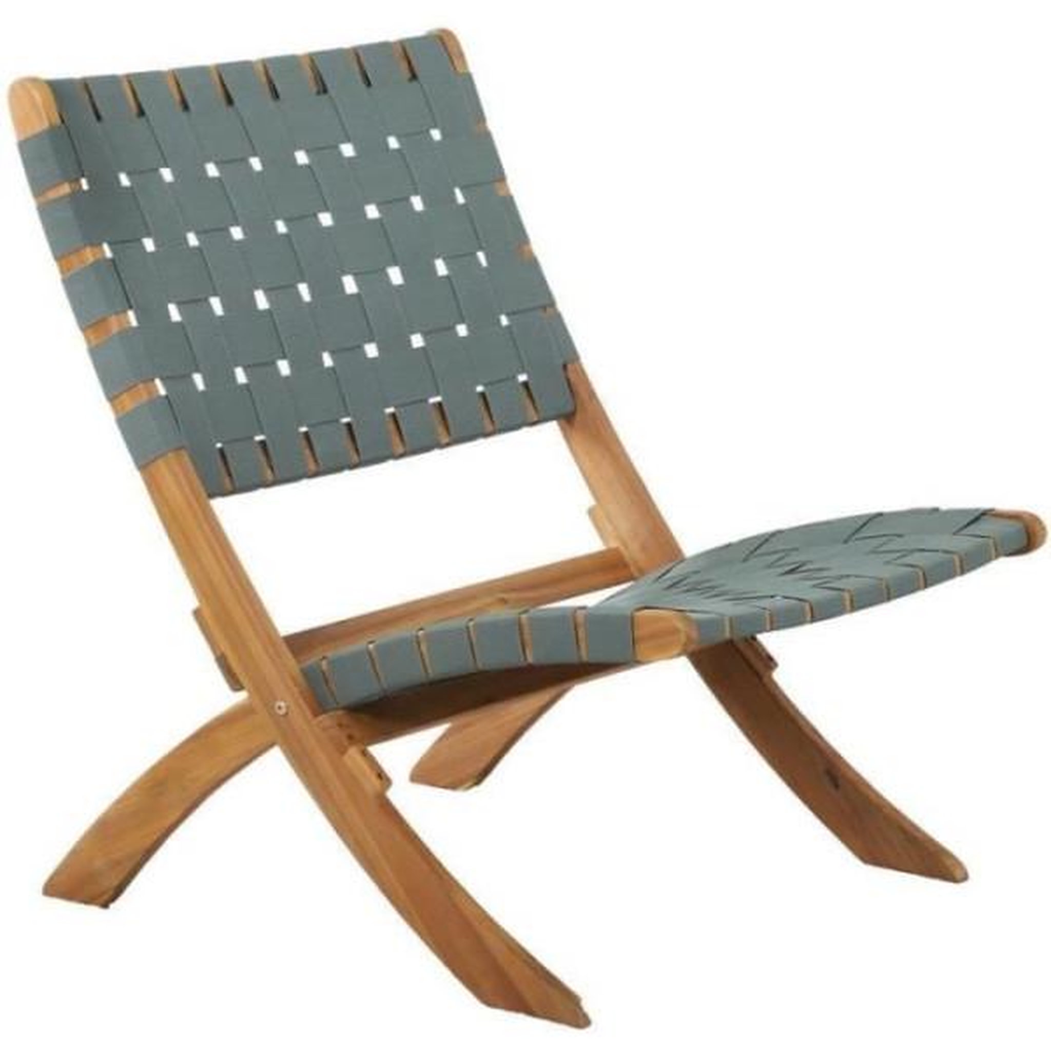 Voir la diapositive 3 : BEAU RIVAGE Lot de 2 fauteuils de jardin VERONE en bois d'acacia FSC et corde - coloris vert