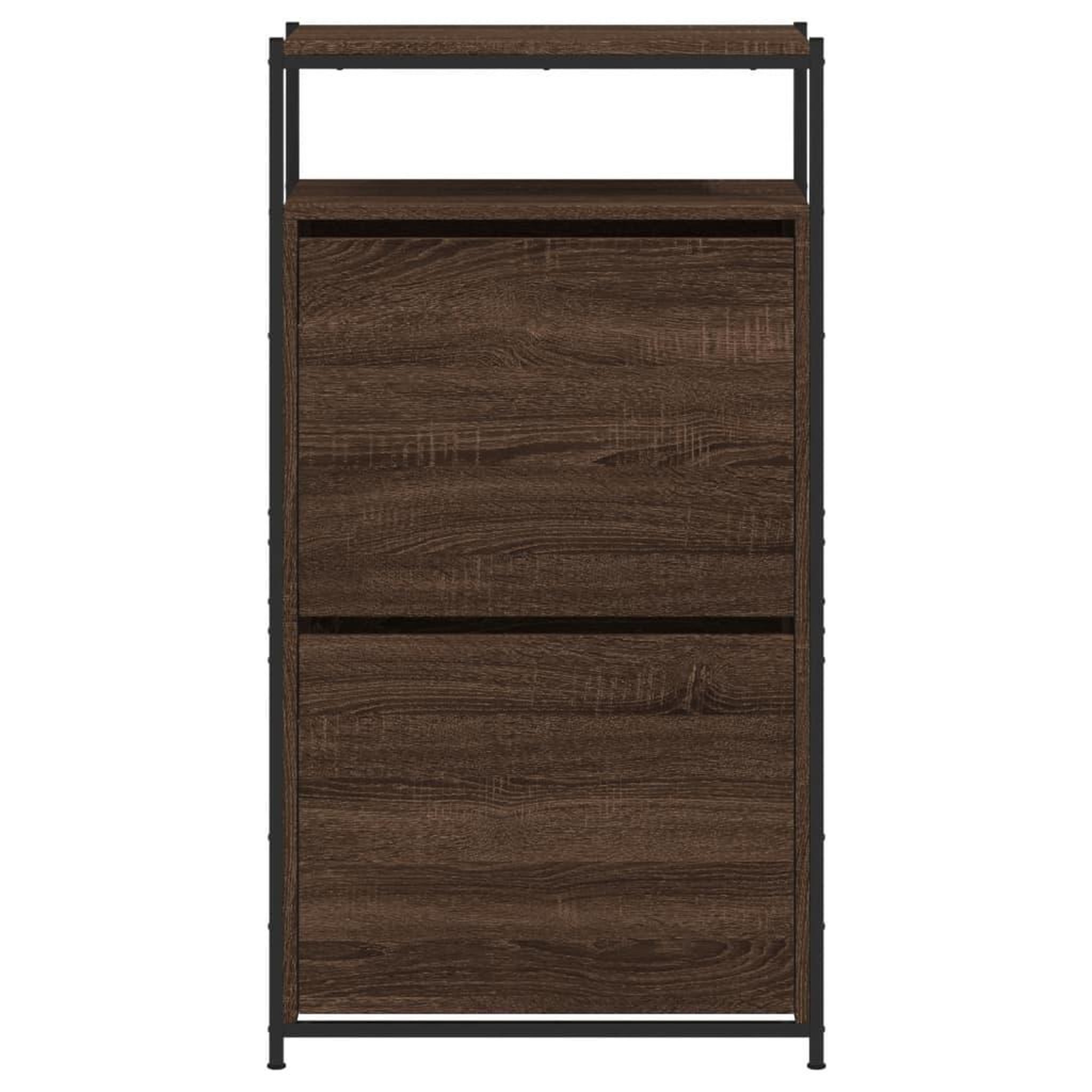 Voir la diapositive 5 : VIDAXL Armoire a chaussures chene marron 60x34x112cm bois d'ingenierie