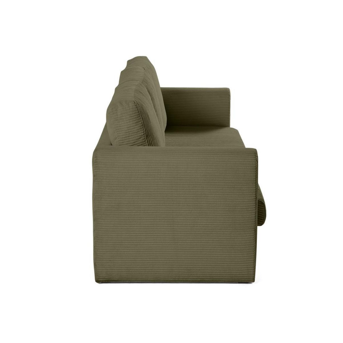 BEST MOBILIER Marilia - canapé 3 places - convertible déplimousse - en velours côtelé