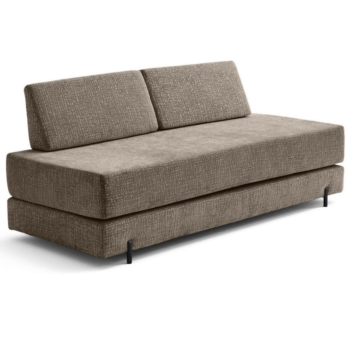 BEST MOBILIER Brescia - banquette 3 places convertible en tissu velours relief