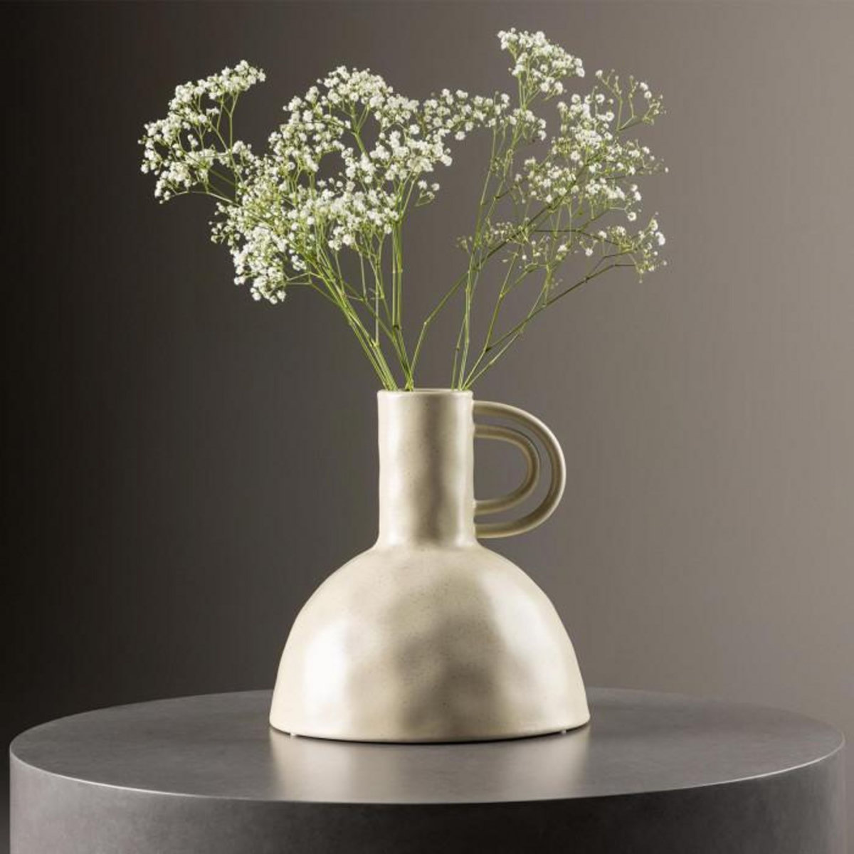 Paris Prix Vase Design en Céramique  Vivi  25cm Beige
